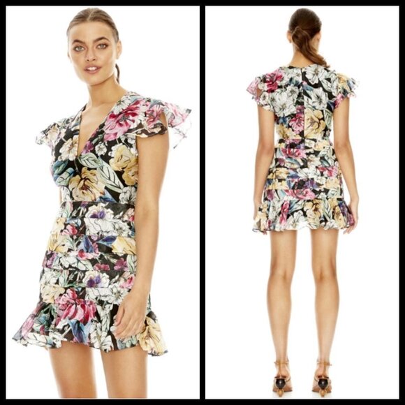 💕TALULAH💕 Alive Mini Dress ~ Wild Camellia Print - Picture 1 of 15